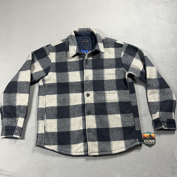 Banana Republic Other - Banana Republic Jacket Mens L Blue Heritage Buffalo Plaid Shacket Pockets